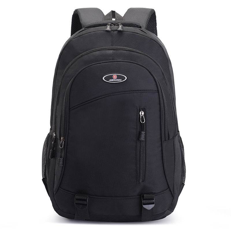 Mens Backpack Fashion Travel Computer College Student Bag Solid Color College Student Bag - Mubimart