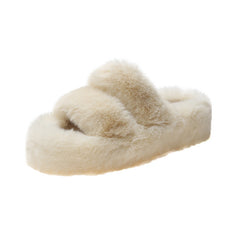 Fuzzy Slippers Women House Shoes Fluffy Bedroom Slippers - Mubimart -  