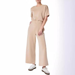 Highly-elastic Plus Size Women's Elastic Waist Jumpsuit - Mubimart - Plus Size Jumpsuit 