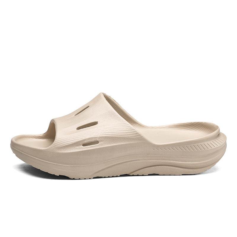 Wear-resistant Beach Sandals Outdoor Leisure Shit Feeling Home Single Strap Slides Trendy Shoes - Mubimart