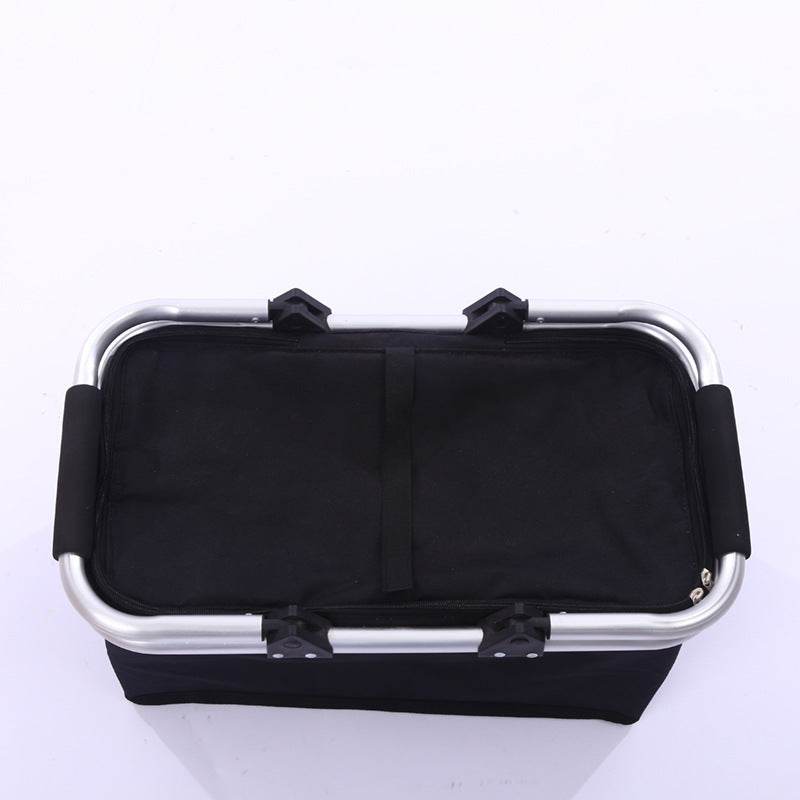 30L Large Folding Picnic Camping Insulated Cooler Hamper Storage Basket Bag - Mubimart
