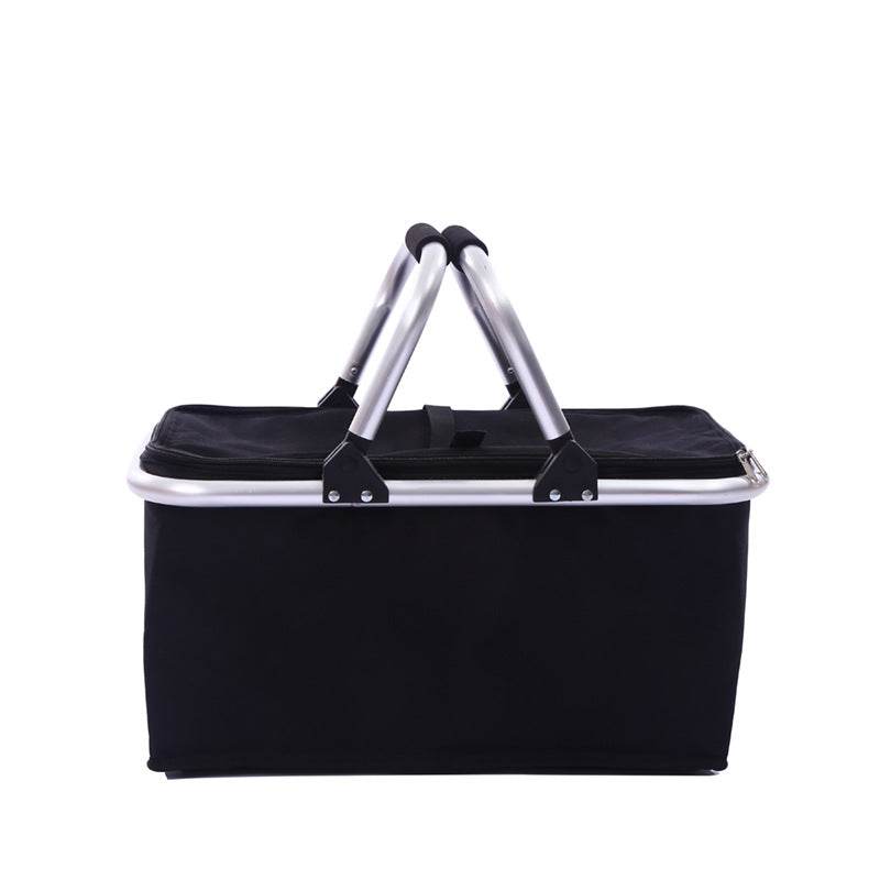 30L Large Folding Picnic Camping Insulated Cooler Hamper Storage Basket Bag - Mubimart