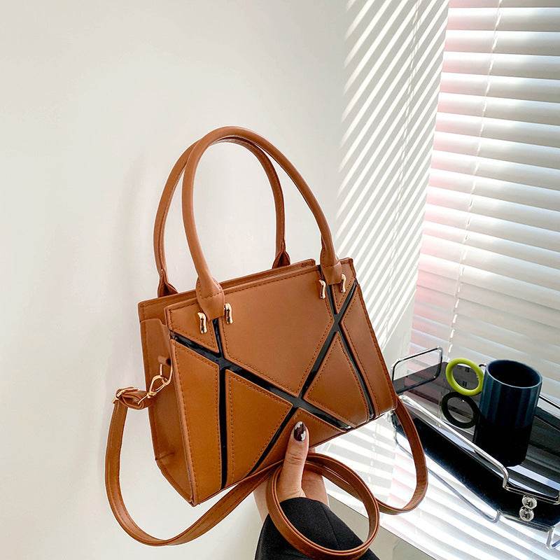 Large Capacity Casual Shoulder Portable Trendy Women Classy Tote Bag - Mubimart