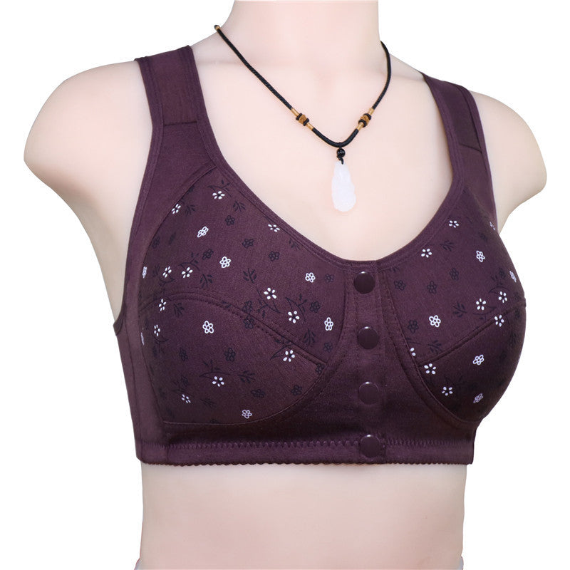 Cotton Printed Wireless Vest Underwear Bra - Mubimart -  