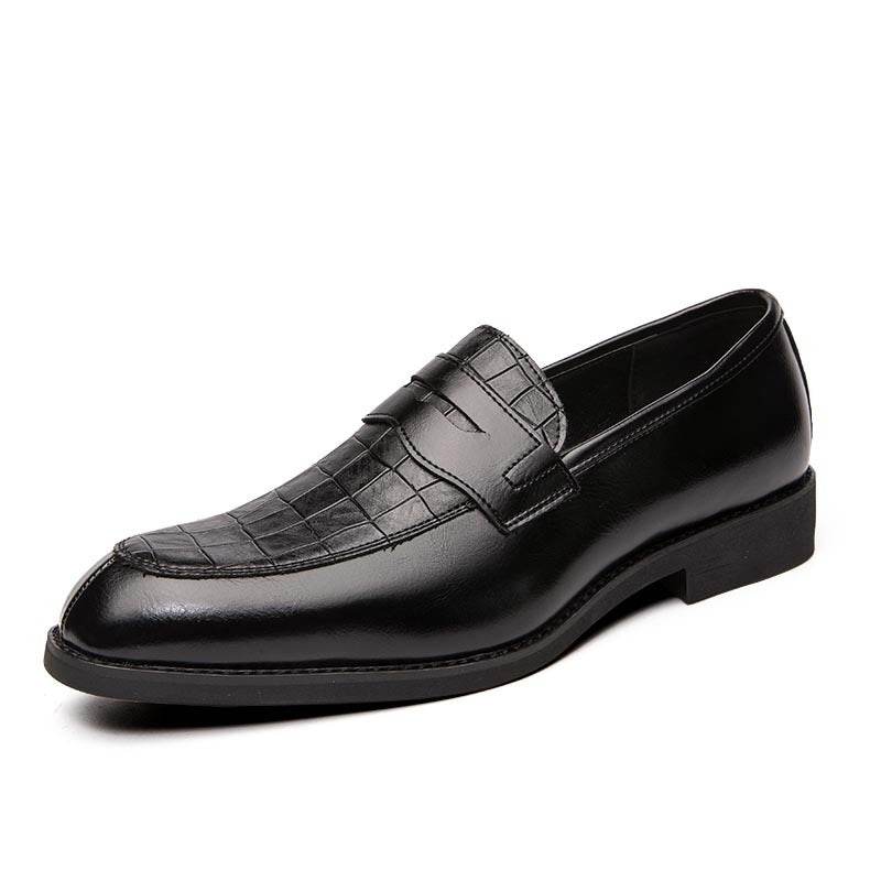 European Leather Shoes Business Dress Leather Shoes Pointed Large - Mubimart