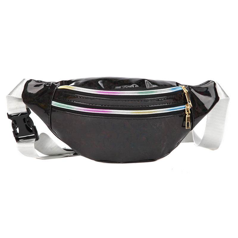 Double Pocket Holographic Fanny Pack - Mubimart