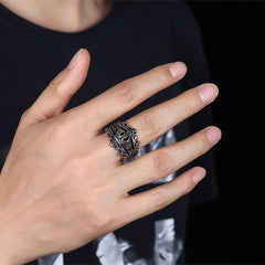 Ring Herren Punk Style Krone Ring europäischen und amerikanischen Stil Zubehör Ring