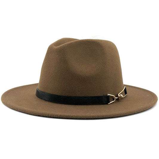 Popular Fedora British Vintage Top Fashion Ladies Woolen Hat - Mubimart