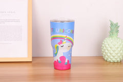 30oz Cup 304 Stainless Steel Large Ice Cup Water Cup Cartoon Thermal Mug Ice Preservation - Mubimart -  