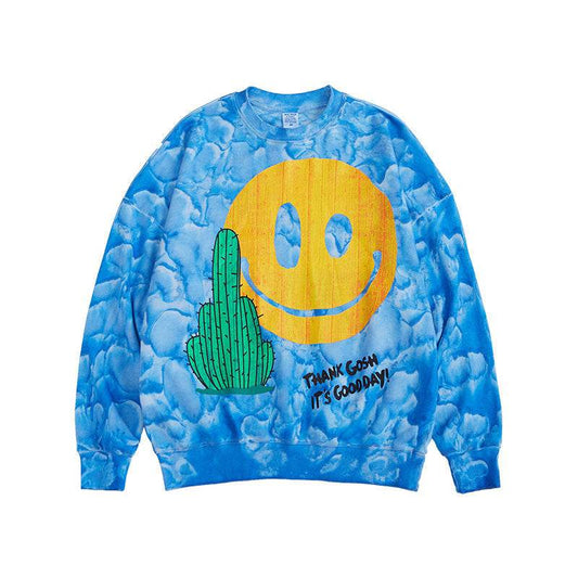 Sweatshirt Tie-Dye Hipster Couple Street Top Men - Mubimart