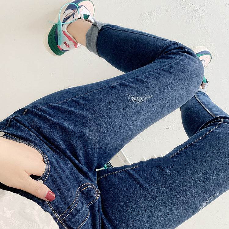High-rise slim-fit jeans - Mubimart