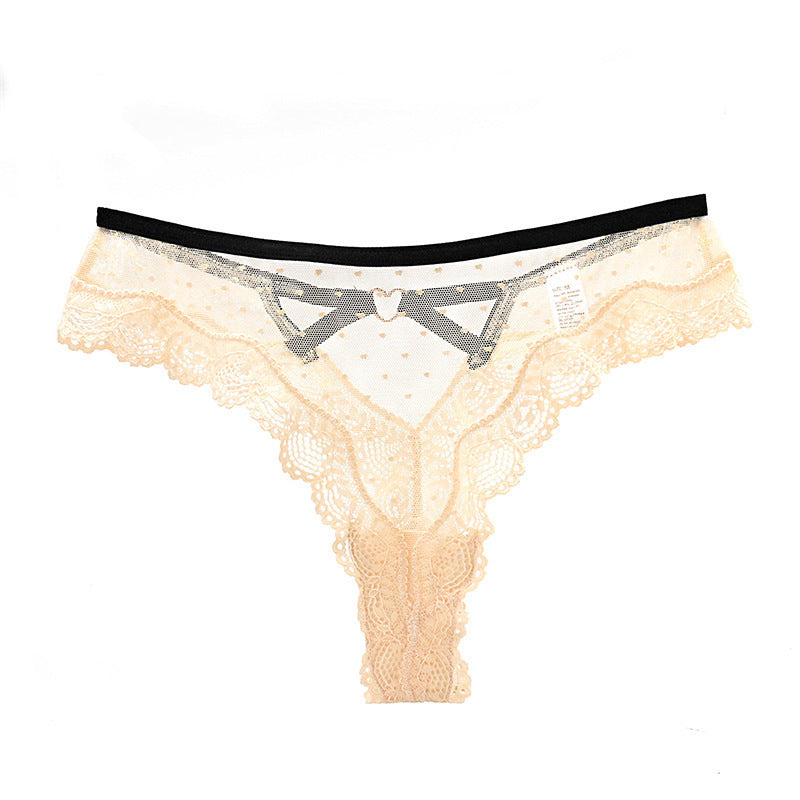 Women's thong with lace trim - Mubimart -  