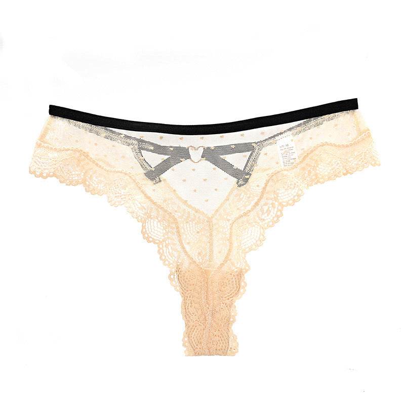 Women's thong with lace trim - Mubimart