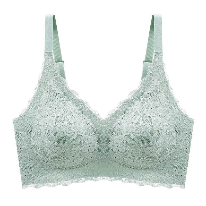 Non-Marking Beautiful Back Sports Plus Breast Plus Size Bra - Mubimart