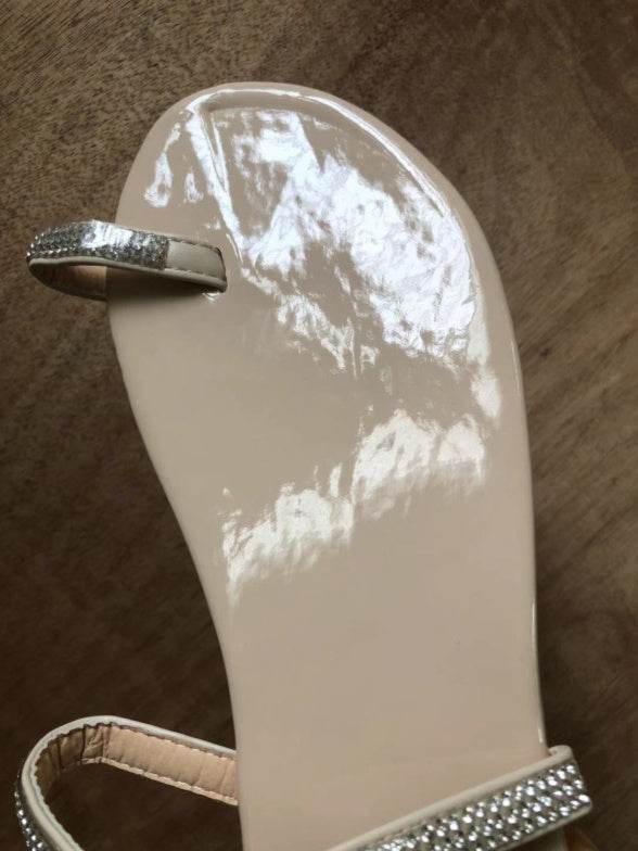 Diamond flat sandals slippers - Mubimart