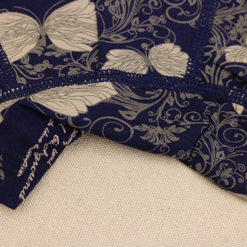 Cotton butterfly print boxer briefs - Mubimart