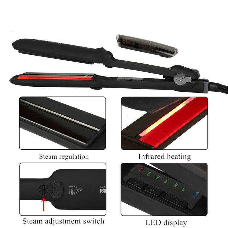 Infrared steam spray hair straightener - Mubimart