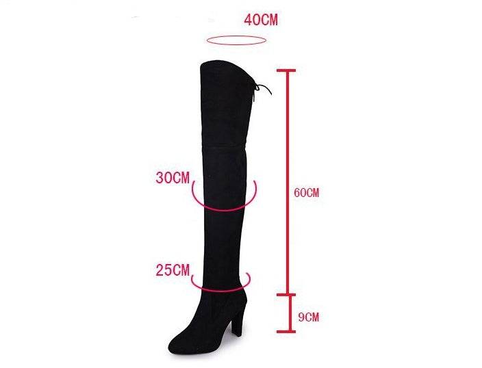 Over the knee boots high heel women's boots - Mubimart