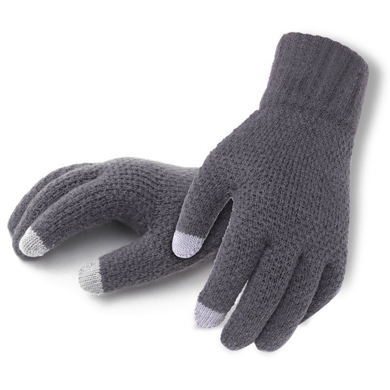 Warme Strickhandschuhe für Herren im Winter