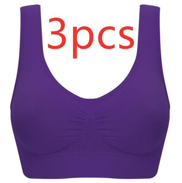 Women Yoga Tank Tops Sports Bra Workout Fitness Running Crop Top - Mubimart