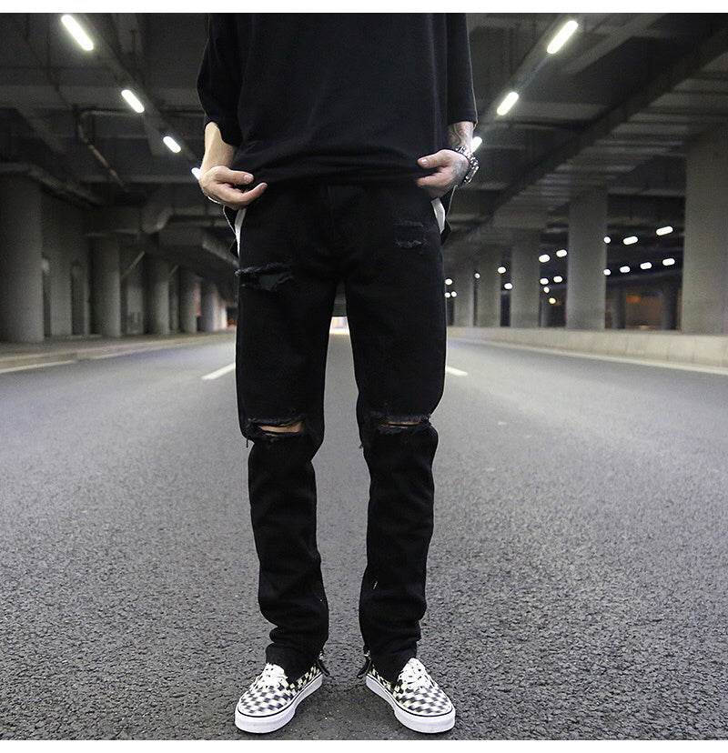 Slim-fit zippered jeans - Mubimart