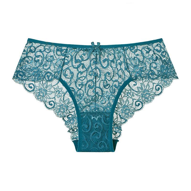 Sexy Mid-waist Lace Lace Women's Briefs For Women - Mubimart
