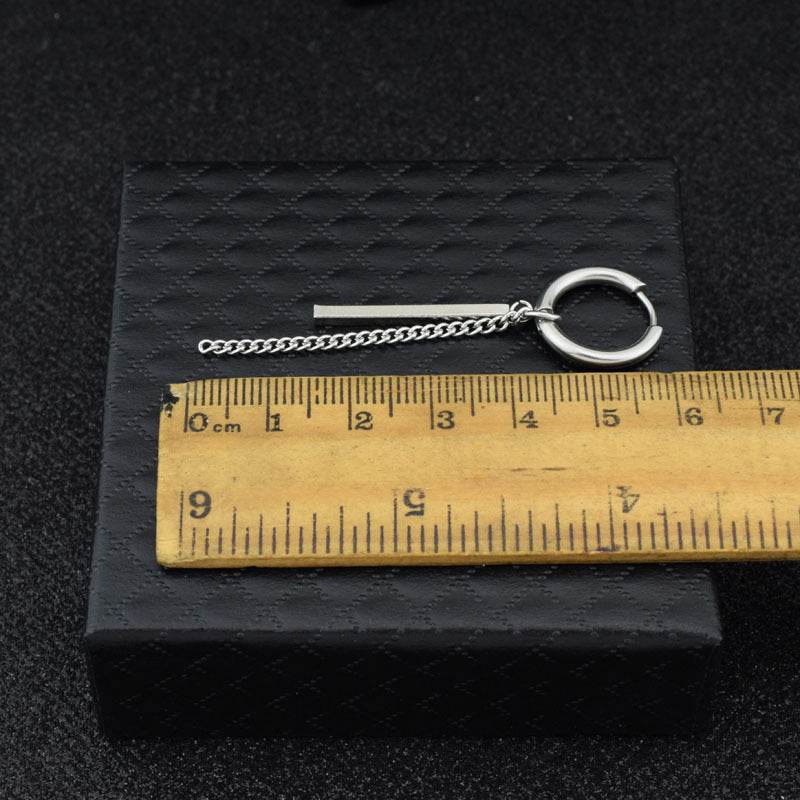 Square Stick Chain Earrings Men And Women - Mubimart