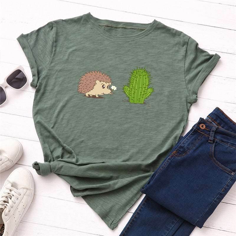 100% Cotton Ladies T-Shirt Plus Size High Quality Summer T-Shirt S-5XL - Mubimart