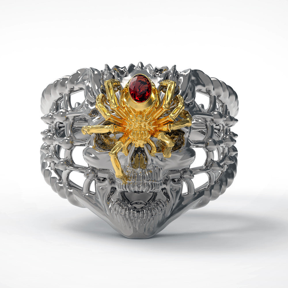 Retro Skull Heren Dominante Mode Ring