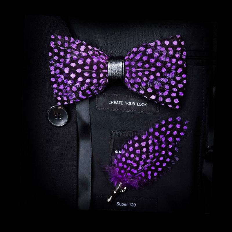 Feather bow tie - Mubimart