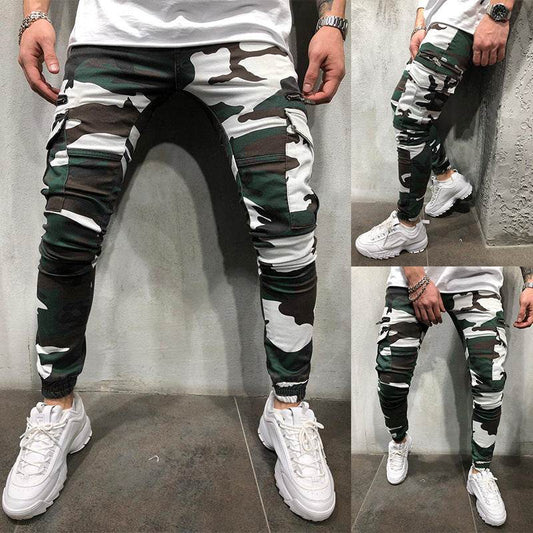 Men's Zipper Camouflage Cargo Pants - Mubimart