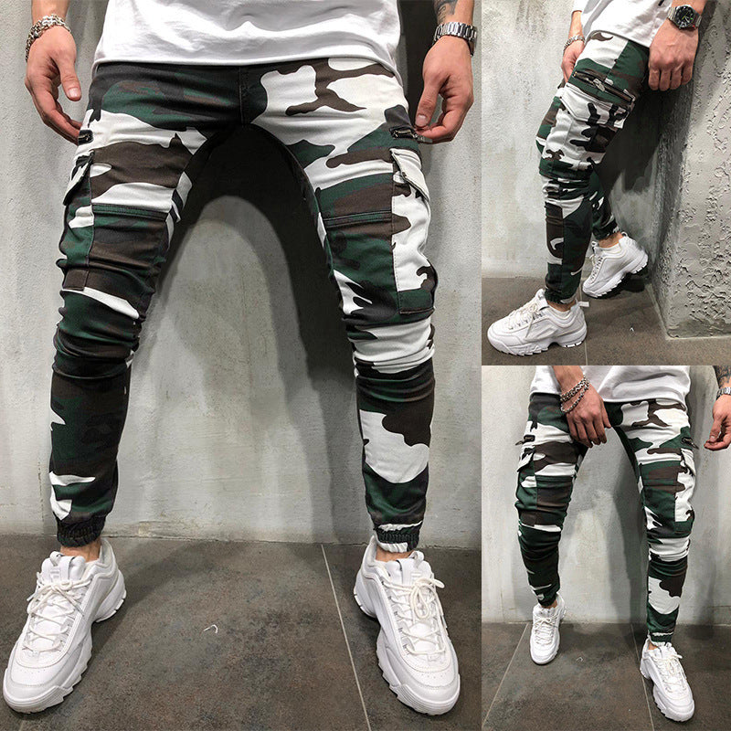 Men's Zipper Camouflage Cargo Pants