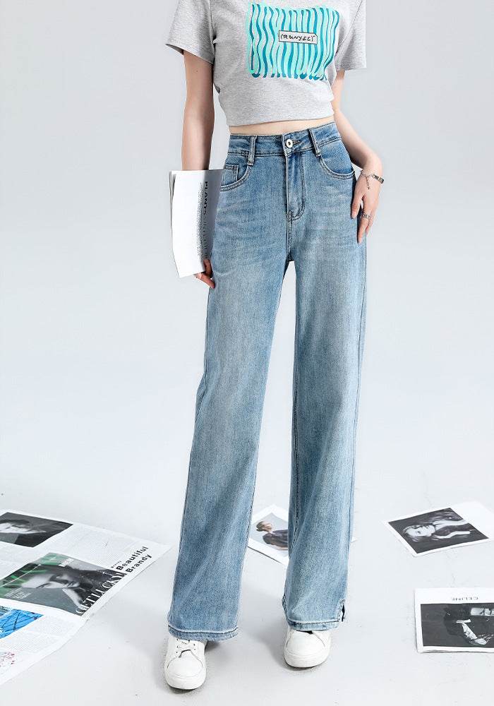 Fashion Personality Wide Leg Jeans For Women - Mubimart