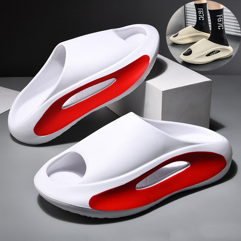 Ins Slippers Women Men Peep Toe Slipper Summer Hollow Unisex Sports Beach Shoes - Mubimart - Womens Platform Slipper 