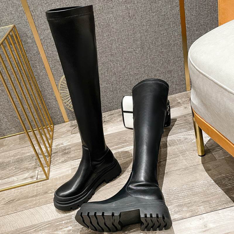 Fashionable Long Boots Slim Women Tall Knight All Match - Mubimart