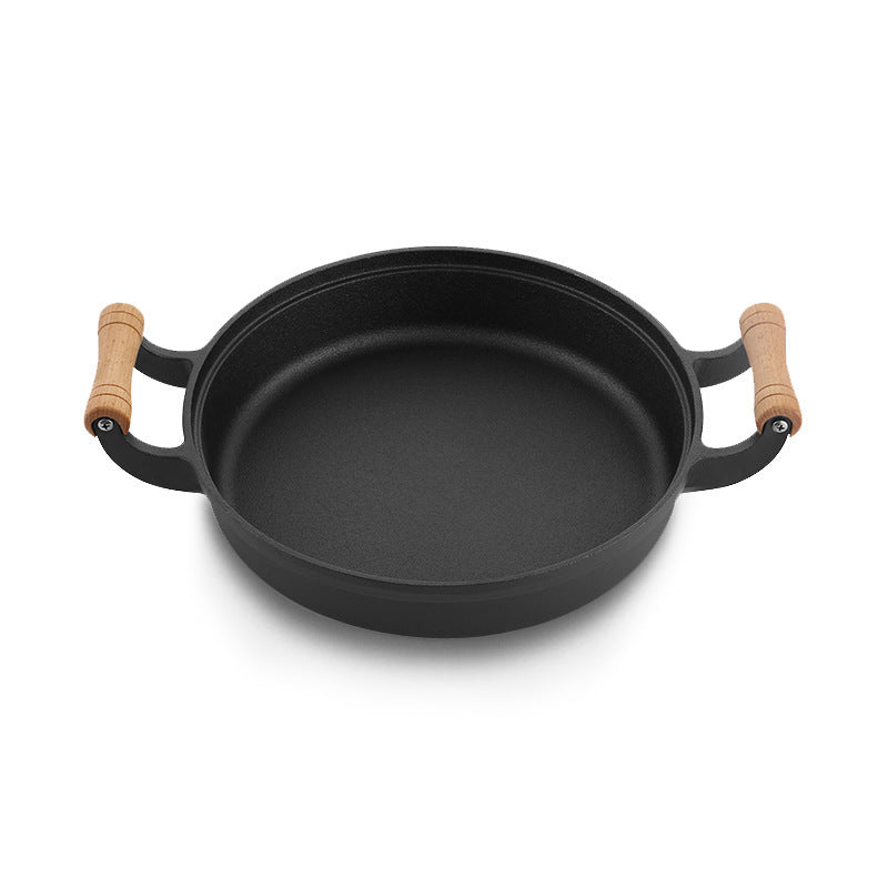 31cm Cast Iron Pot Thickened Binaural Pan Uncoated - Mubimart -  