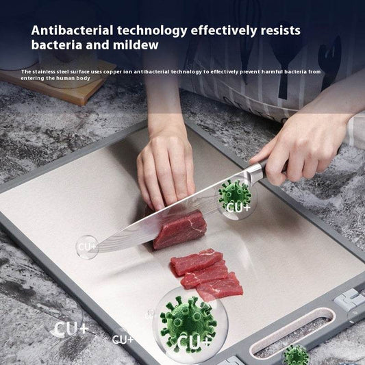 Cutting Board 304 Stainless Steel Chopping Board Kitchen Plastic Cutting Board Sharpening Double-sided Cutting Board - Mubimart
