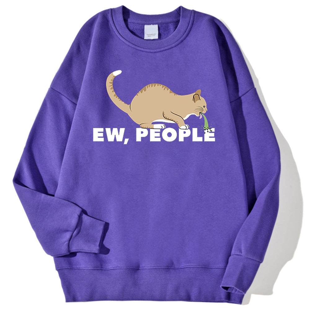 Fashion Personality Cat Print Sweatshirt Men - Mubimart