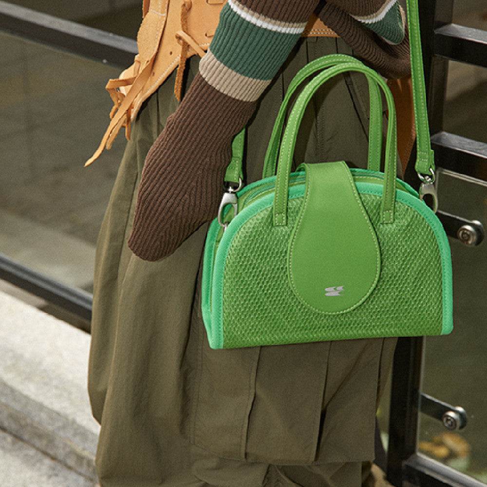 Women's Dynamic Geometric Half Round Satchel - Mubimart