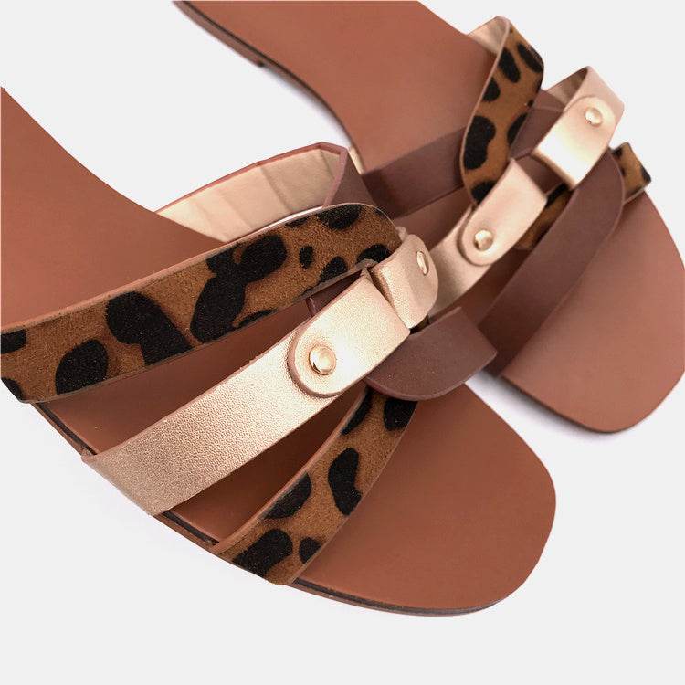 Flat bottom sandals - Mubimart