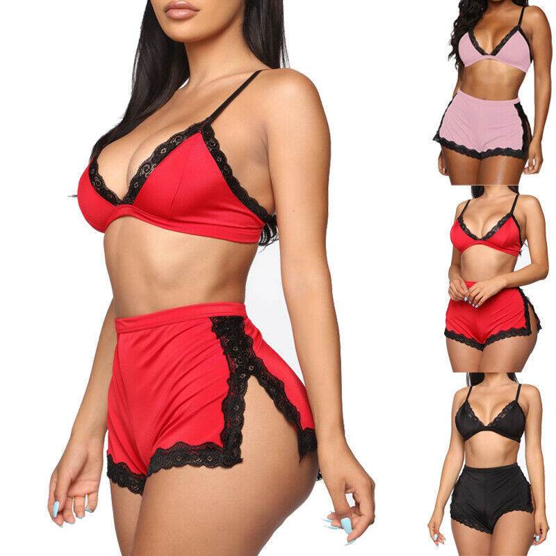 Women Sexy Sleepwear Lingerie Lace Bra - Mubimart