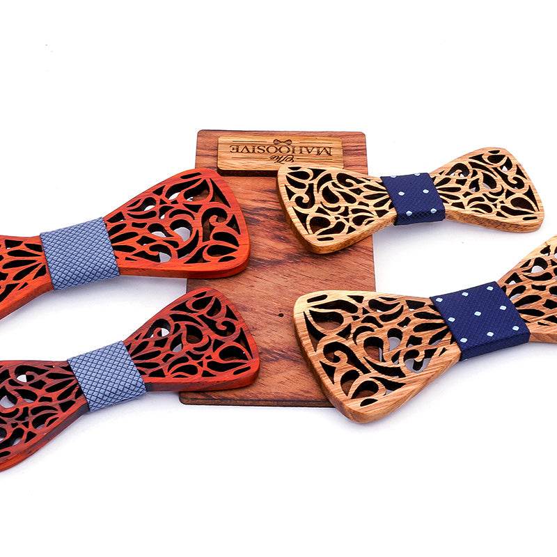 Wooden bow tie - Mubimart