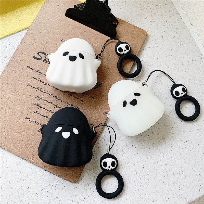 Creative Three-dimensional Small Ghost Silicone Earphone Cover - Mubimart