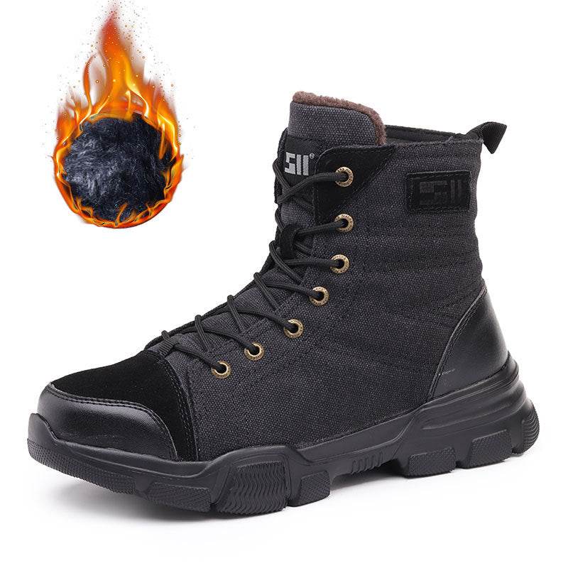 Safety Shoes Steel Toe Cap High-Top Work Protective Labor Insurance Shoes - Mubimart