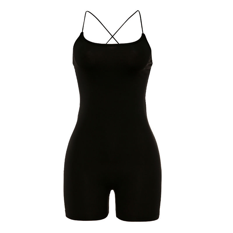 Sexy backless slim bodysuit women - Mubimart -  