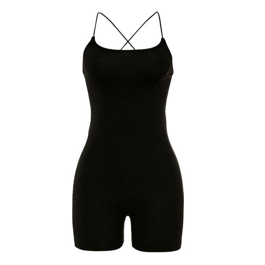 Sexy backless slim bodysuit women - Mubimart
