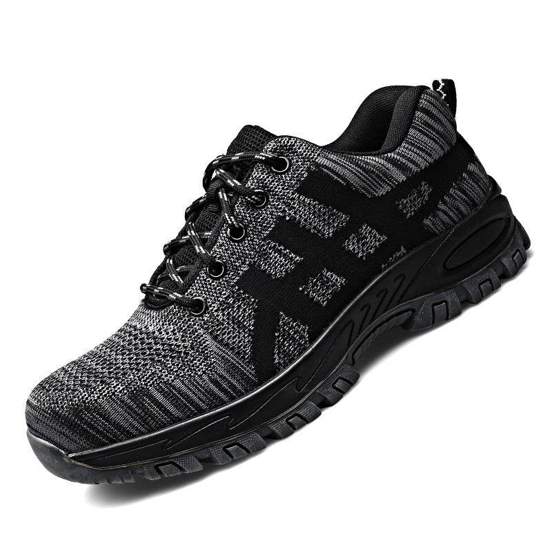 Plus Size Men's Winter Steel Toe Cap Protective Work Shoes Short Boots Men Steel Mid Sole Safety Indestructible Shoes - Mubimart
