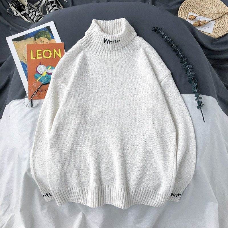 Turnable turtleneck sweater - Mubimart