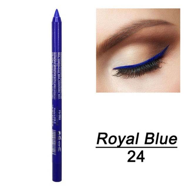 1 Pc Long-lasting Eyeliner Pencil Waterproof 14 Colors - Mubimart