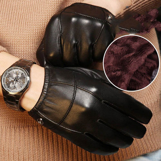 Driving leather gloves - Mubimart